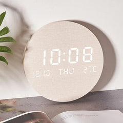 LED Digital Wall Clock with Time - Temperature - Date Display for Home or Office Use - Hurbane Home