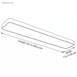 Line drawing of the panel with length 35.5 in and width 7 in