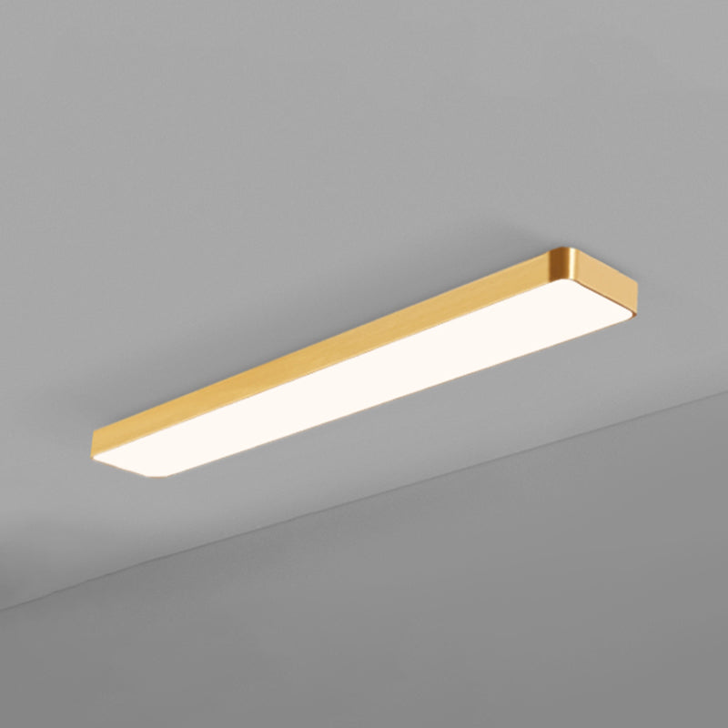 Slim gold LED ceiling panel shown lit against a plain backdrop