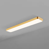Slim gold LED ceiling panel shown lit against a plain backdrop
