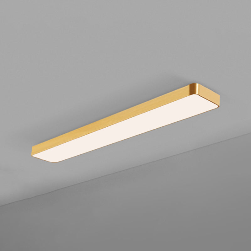 Gold edged LED panel with a soft white lens, shown from the side