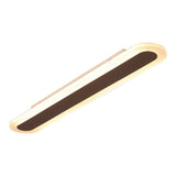 Angled product view of the coffee linear flush mount fixture