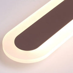 Close up of the rounded end cap glowing through acrylic