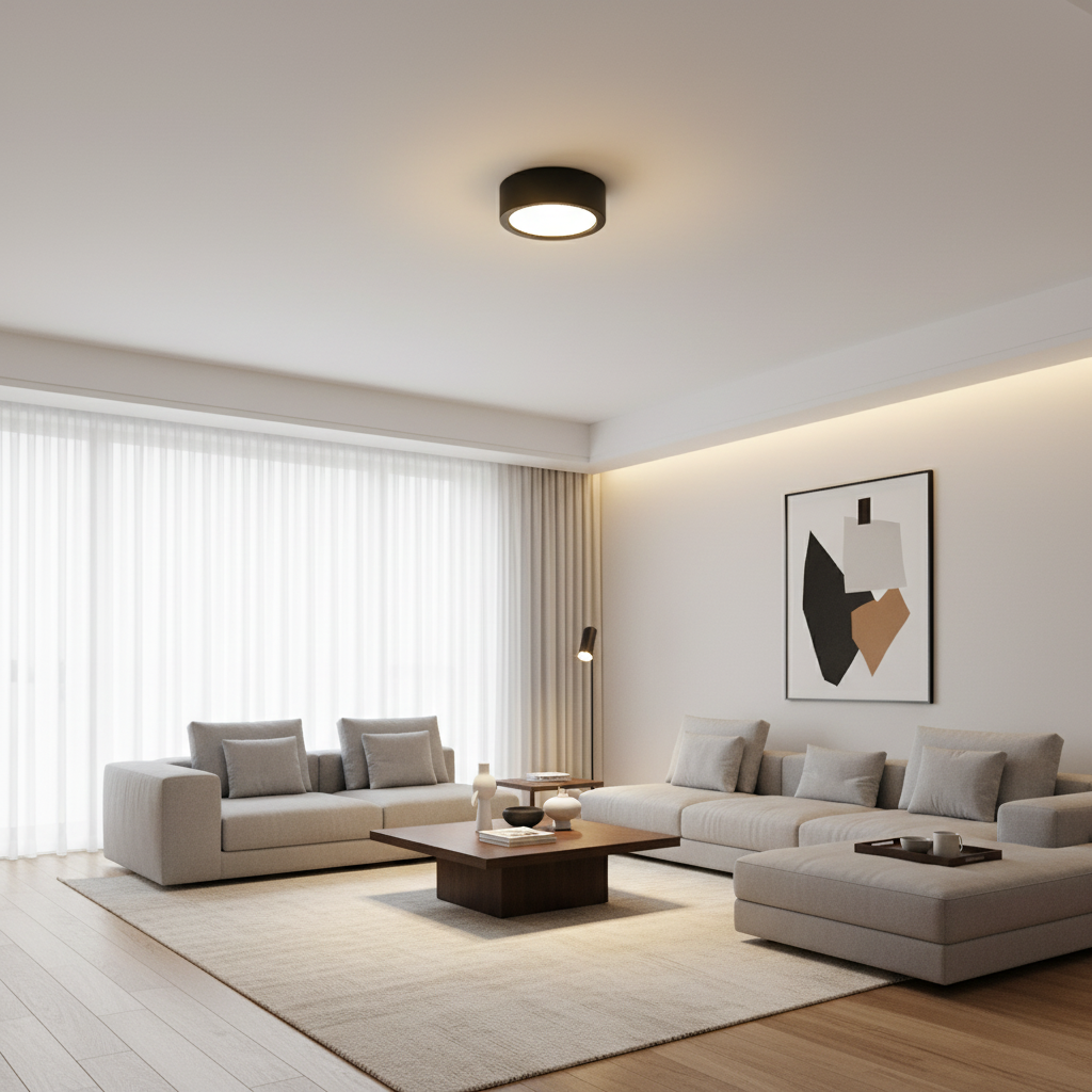 LED Surface Mount Ceiling Light Ultra Slim Round Aluminum