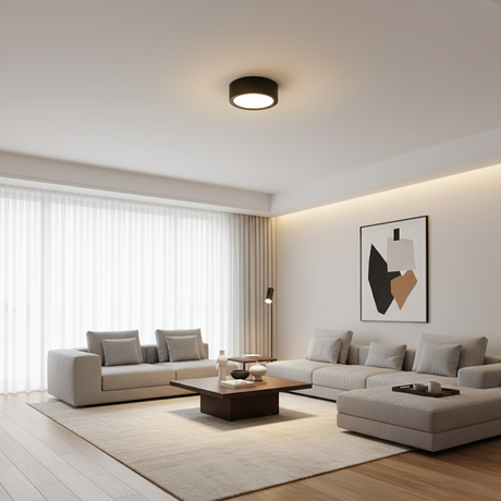 LED Surface Mount Ceiling Light Ultra Slim Round Aluminum