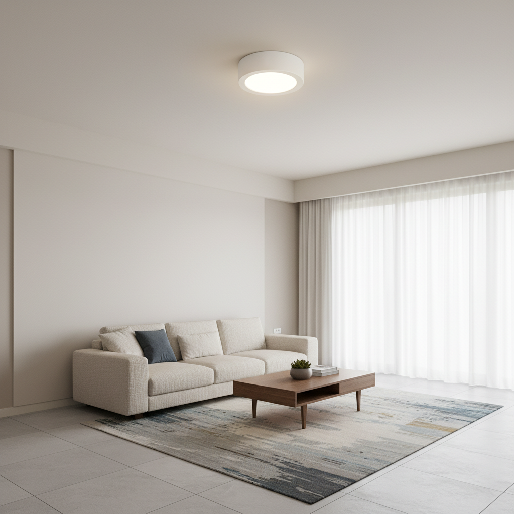 LED Surface Mount Ceiling Light Ultra Slim Round Aluminum