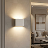 White sconce studio shot with a soft downward wash of light