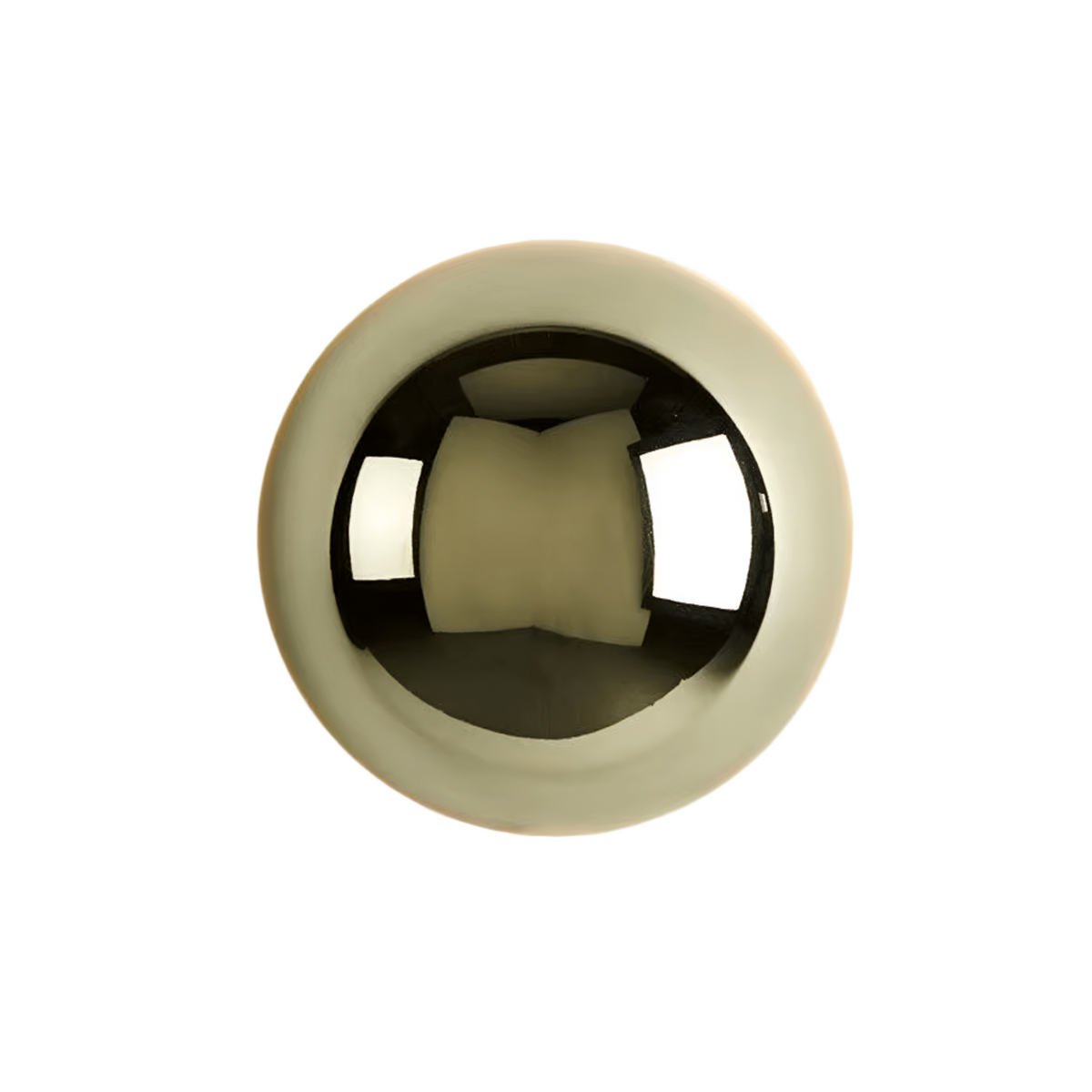 Gold mirrored dome sconce photographed alone on a white ground