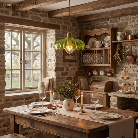 Rustic Tulip Glass Pendant Light