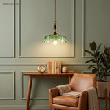 retro glass flower pendant light