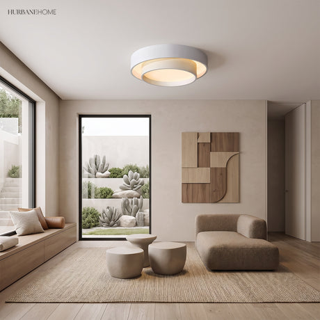 Minimalist Disc Flush-Mount Ceiling Lamp