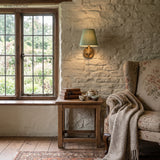 rustic pleated fabric wall sconce