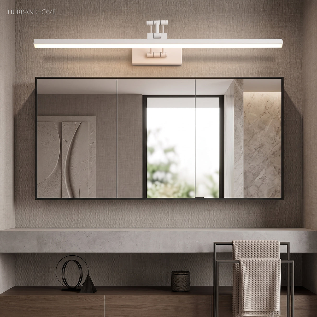 minimalist adjustable LED mirror wall light