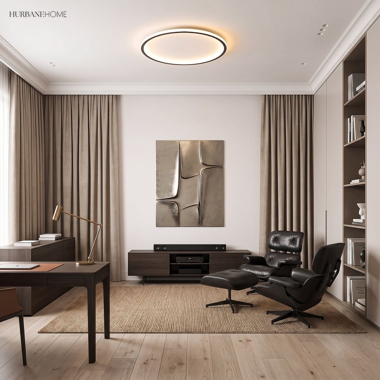 round hollow ceiling light