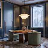 Art Deco Opal Glass Pendant Light