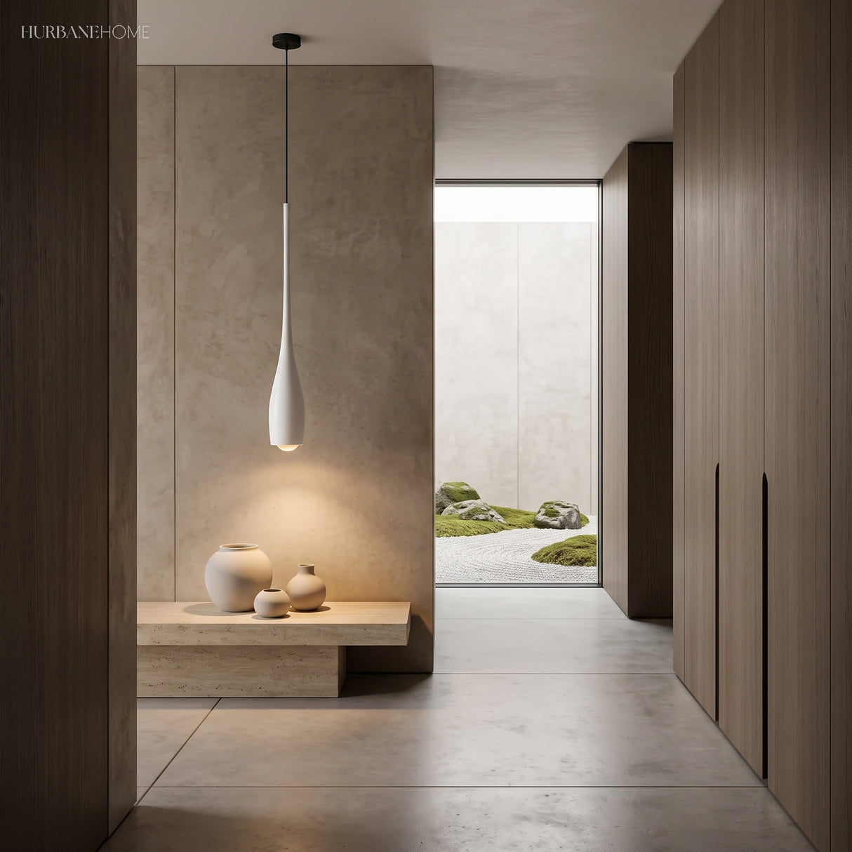 minimalist water drop pendant light