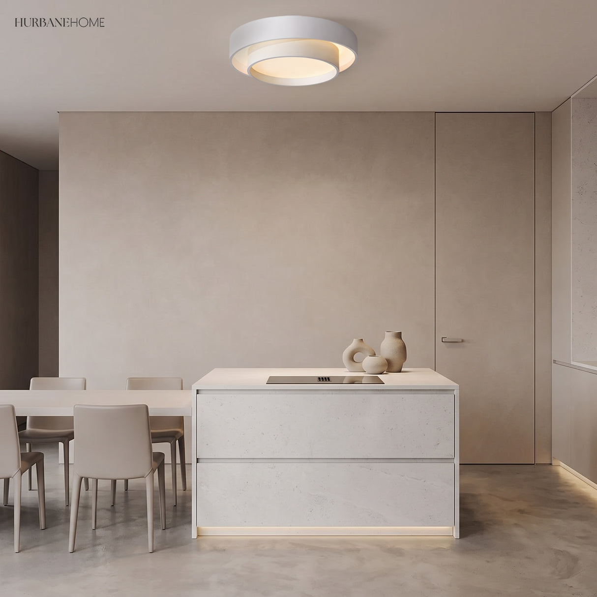 Minimalist Disc Flush-Mount Ceiling Lamp