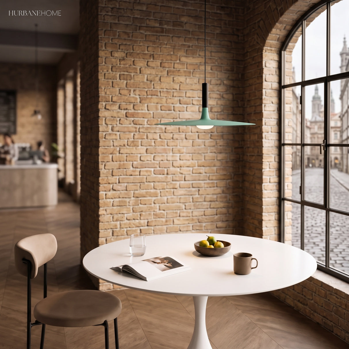 Flat Aluminium Disc Pendant Light