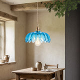 Rustic Tulip Glass Pendant Light