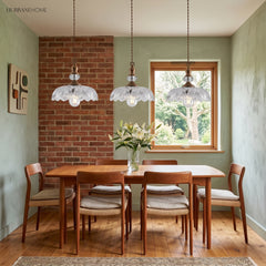 retro glass flower pendant light
