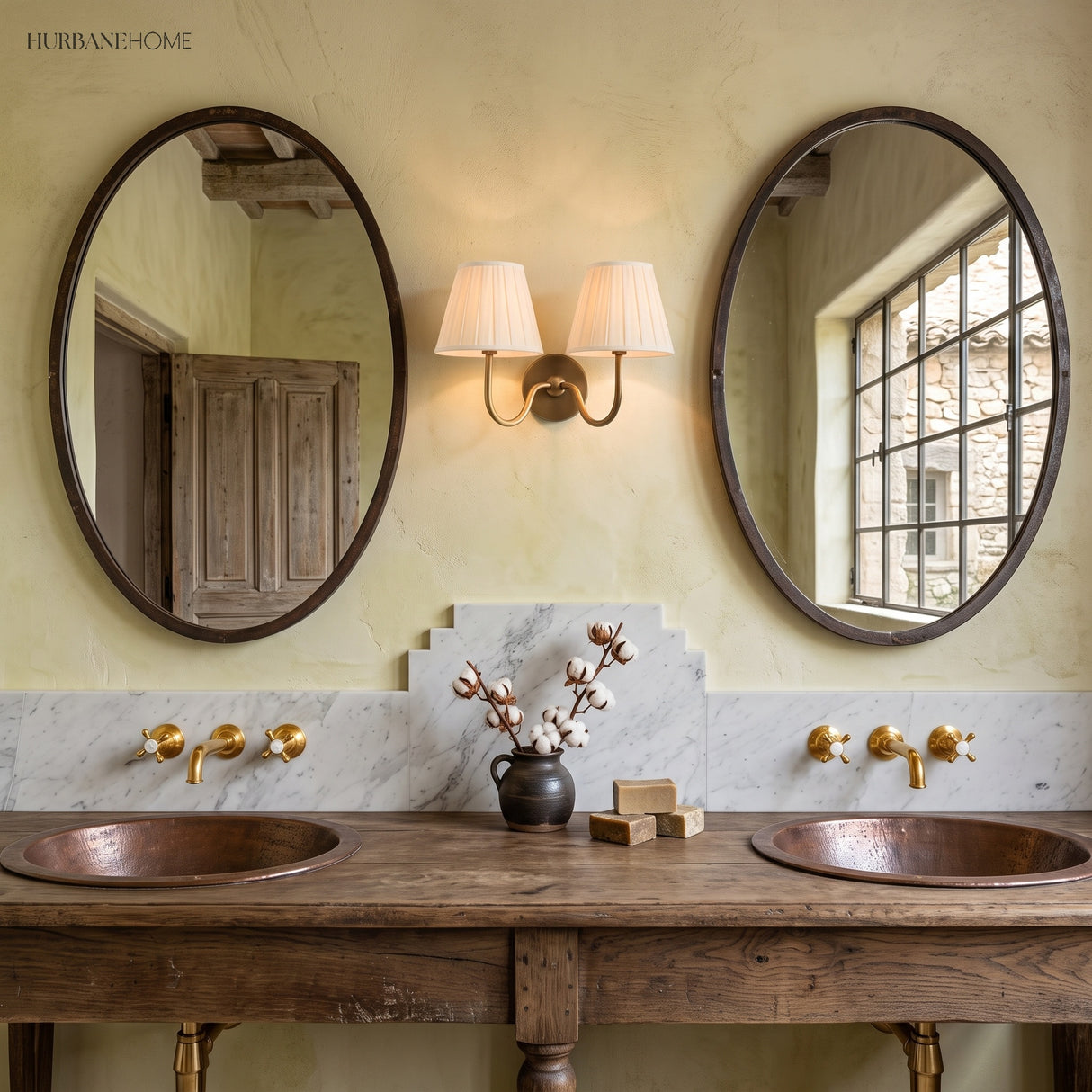 rustic pleated fabric wall sconce