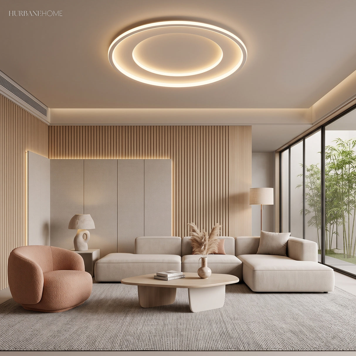 round hollow ceiling light