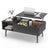 Lift Top Extendable Frame Coffee Table with Storage - Adjustable Height Modern Design - Hurbane Home