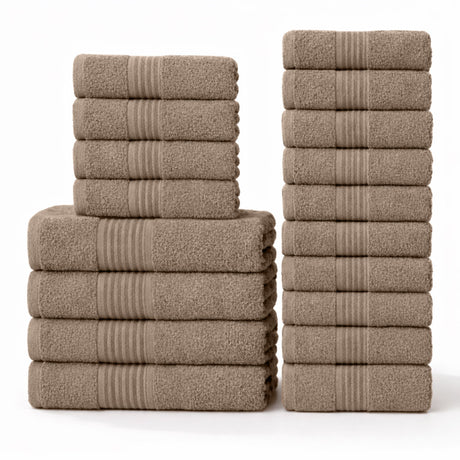18-Piece Luxury Cotton Towel Set – Ultra Soft, Quick-Dry & Highly Absorbent