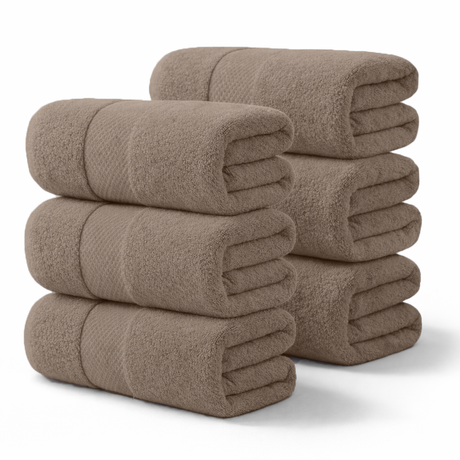 6-Piece Bath Sheet - 100% Cotton, Ultra-Absorbent, 550 GSM Extra Large Towels