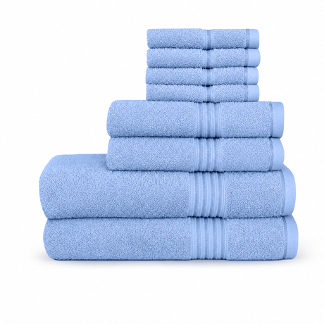 8-Piece Luxury Cotton Towel Set – Soft, Quick-Dry & Absorbent