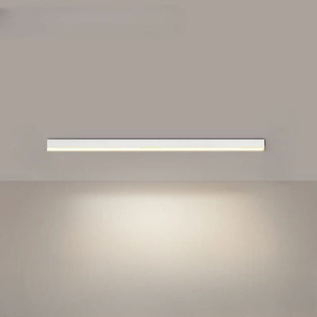 Aluminum linear LED ceiling light end cap and diffuser close up