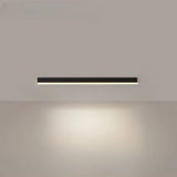 Linear LED ceiling light glowing warm over a modern interior scene