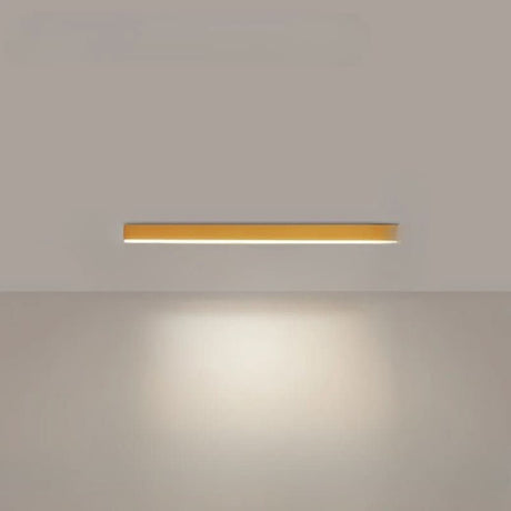 Linear LED ceiling light shown lit in a bright open plan interior