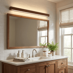 Linear LED wood wall sconce in pine additional product view 6