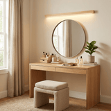 Linear LED wood wall sconce in pine further product image 10