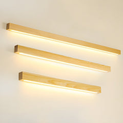 Linear LED wood wall sconce in pine colour option view 33
