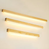 Linear LED wood wall sconce in pine supplementary product view 35