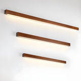 Linear LED wood wall sconce in pine alternative angle view 37