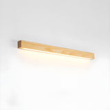 Linear LED wood wall sconce in pine colour option view 39