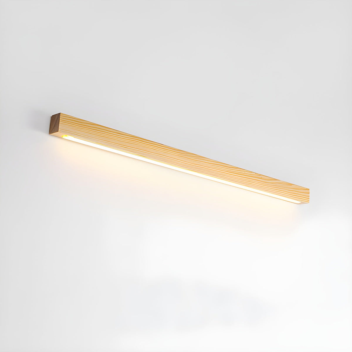 Linear LED wood wall sconce in pine further product image 40