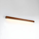 Linear LED wood wall sconce in pine alternative angle view 43