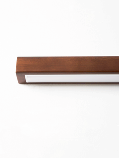 Linear LED wood wall sconce in pine additional product view 48