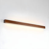Linear LED wood wall sconce in pine alternative angle view 49