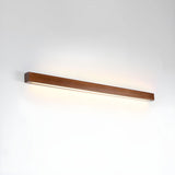 Linear LED wood wall sconce in pine colour option view 51