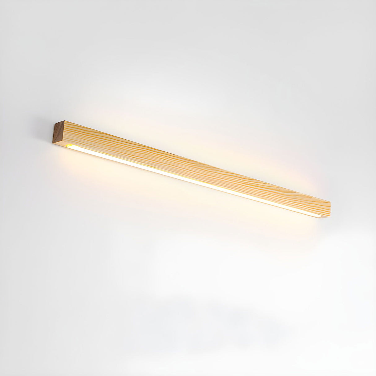 Linear LED wood wall sconce in pine supplementary product view 53