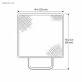 Drawing showing sconce width 8 inches and height 10.25 inches