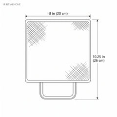 Drawing showing sconce width 8 inches and height 10.25 inches