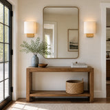 Modern linen shade wall sconce colour option view 9