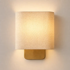 Modern linen shade wall sconce additional product view 12