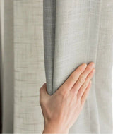 Linen Sheer Curtains – Modern Semi - Sheer Cotton - Linen Window Panels - Hurbane Home
